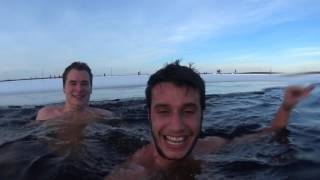 Ice Swimming in Rauhaniemi, Tampere Finland