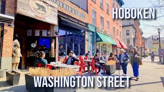 【4K】𝐖𝐀𝐋𝐊 🇺🇸 Discover Washington Street in Hoboken NJ