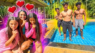 AS MENINAS ESPIONARAM OS MENINOS NA FESTA DA PISCINA…🤫😨 *se deram mal