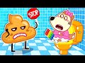 Lucy! Don't Put Toys In The Potty! Bathroom Rules For Children | Kids Cartoon | Wolfoo World