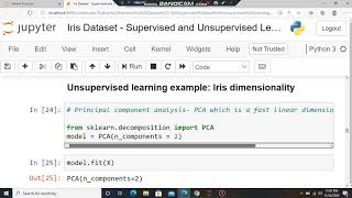 Iris Dataset - Supervised and Unsupervised Learning using python