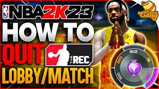 NBA 2K23 Tutorial | HOW TO QUIT REC LOBBY/MATCH NO LOSS (PS5 ONLY)
