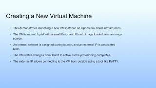 Creating a New Virtual Machine | Cloud Computing Opensource Cloud-Openstack Demo