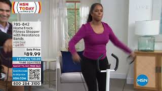 HomeTrack Fitness Stepper with Resistance Bands
