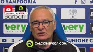 Ranieri pre Sampdoria-Spezia: “Vogliamo vincere il derby. Ma senza tifosi è dura”