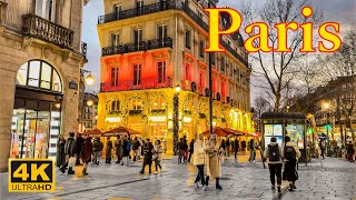 Paris, France🇫🇷 -  Paris Christmas Eve 2023 | Christmas Lights | Paris 4K | A Walk In Paris