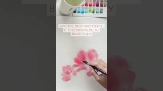 This is how I create highlights in my floral paintings #watercolor #paintwithme #loosewatercolor