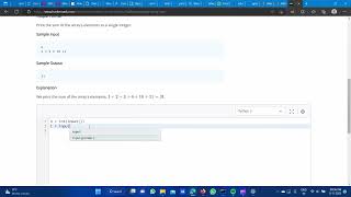 Simple Array Sum - Hackerrank Solution python #array #hackerrank #hackerranksolutions #solution