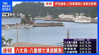 【速報】伊豆諸島・小笠原諸島に津波注意報｜TBS NEWS DIG