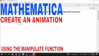 ✅ How To Create An Animation In Mathematica Using The Manipulate Function 🔴