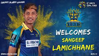 New team, New challenge for Sandeep Lamichhane!!! #CPL19