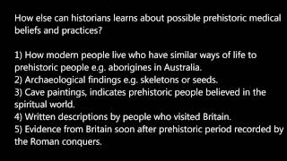 GCSE History  Medicine Through Time Prehistoric Medicine)