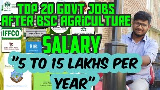 Government jobs after Bsc agriculture |  For non icar private college students | #nonicargovtjobs