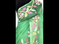 mint green muslin silk jamdani saree