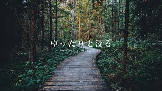 【黙想用】森の中のピアノ｜木々のざわめきと静かな足音｜環境音BGM（3時間）