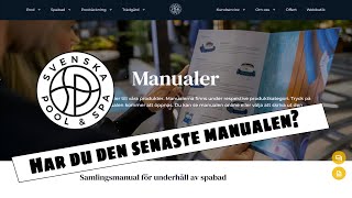 Svenska Pool och Spa Manual - Skötsel och Underhåll. För spabad från Svenska Bad.