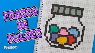 HOW TO DRAW A JAR OF CANDY IN PIXEL ART - PIXELADOS