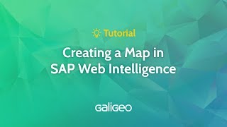 Tutorial - Creating a Map in SAP Web Intelligence