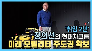 '취임 2년' 정의선의 현대차그룹, 발로 뛰며 미래 모빌리티 주도권 확보