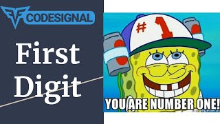 "First Digit" - Codesignal #35 - JAVA Solution