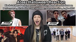 ATEEZ HALLOWEEN REACTION : Pirate King Cute Ver | Black Cat Nero + Wonderland Special | Logbook#75