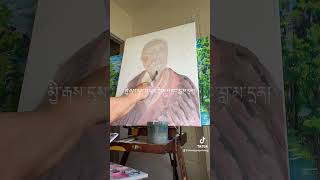 Today’s portrait demo Buddhist monk in meditation.