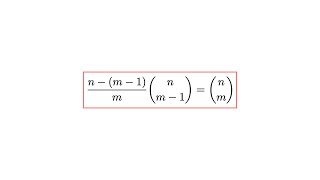 A recursive formula for combinations