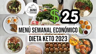 🤩MENU SEMANAL ECONÓMICO DIETA KETO 2023 | MEAL PREP RECETAS KETO 1 SEMANA | Manu Echeverri