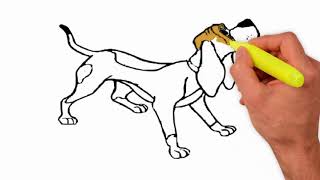 Coloring Pages - How to Draw a Dog - how to draw a dog (puppy) for kids - cute drawing of animals