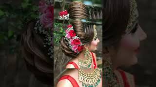 wao Amazing 😍 beautiful partywear joda hair styles with flowers||trending style on2022#short #viral