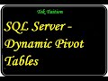 SQL Server - Dynamic Pivot Tables