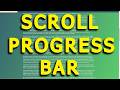 Scroll PROGRESS BAR 📌 How to create a scroll indicator