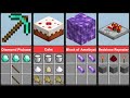 minecraft items food tools blocks and their crafting recipes