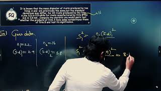 JNTUH COSM UNIT 4 | F -Test| Test of Hypothesis|  Engineering mathematics Hyderabad| Problem-1