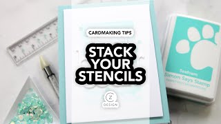Stack Your Stencils for Fun Card Backgrounds #shorts