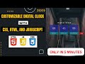 Build an Amazing Digital Clock with CSS, HTML, and JavaScript | Khan's Coding Corner