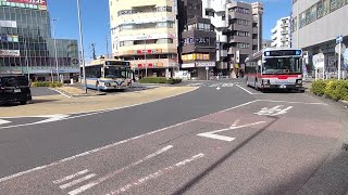 東急バス青葉台営業所日野ブルーリボンハイブリッドノンステップバスAO311号車中山駅北口にて、