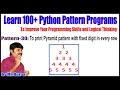 Learn 100+ Python Pattern || Pattern -30: To print Pyramid pattern with fixed digit in every row