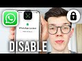 How To Disable WhatsApp Face ID Lock On iPhone - Full Guide