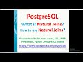 Postgresql Tutorials | Natural Joins in Postgresql | postgresql joins