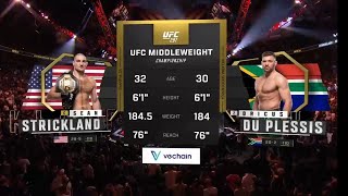 SEAN STRICKLAND VS DRICUS DU PLESSIS FULL FIGHT #ufc297