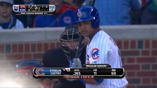 St. Louis Cardinals @ Chicago Cubs - NLDS Game 4 - Oct. 13, 2015 - Starlin Castro - Officer Lackey