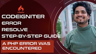 Codeigniter - A php error was encountered