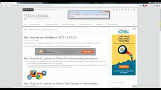 Record and Playback in Chrome Browser - OATS 12.5.0.3.0