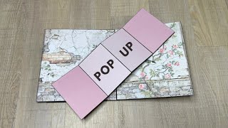 Diagonal Twist & Pop Up Card Scrapbook Page Tutorial