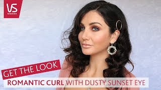 How to Create a Side Swept Romantic Curl With a Dusty Sunset Eye | VS Sassoon