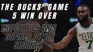 🔴The Bucks' Game 5 win over the Celtics was defined by 10 seconds of Jrue Holiday's defensive heroic