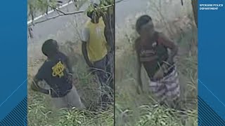 Spokane police seek public's help to identify three suspects in arson case