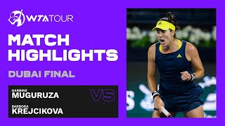 Barbora Krejcikova vs. Garbine Muguruza | 2021 Dubai Final | WTA Match Highlights