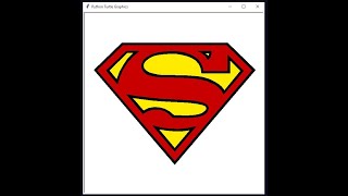 Better Superman Logo! - Python Turtle Graphics Drawing